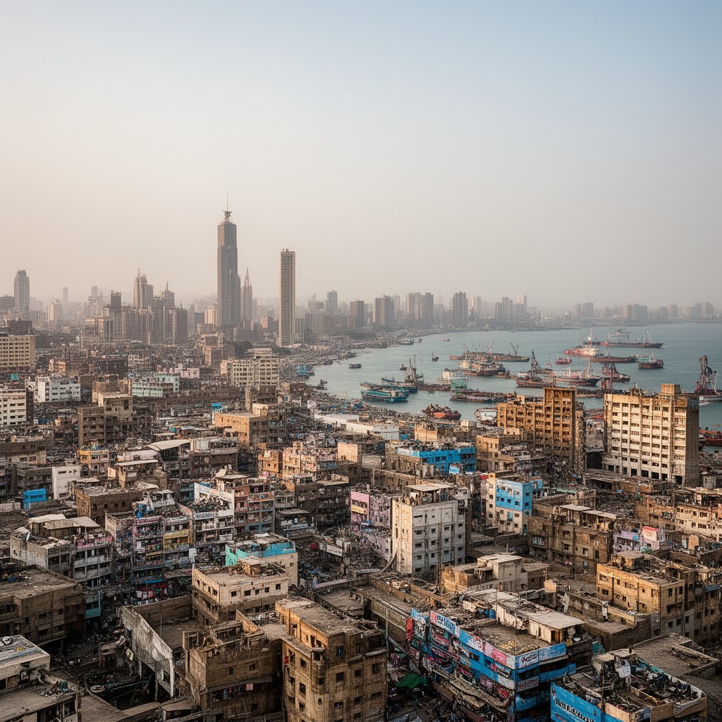 AI-generated illustration of Karachi