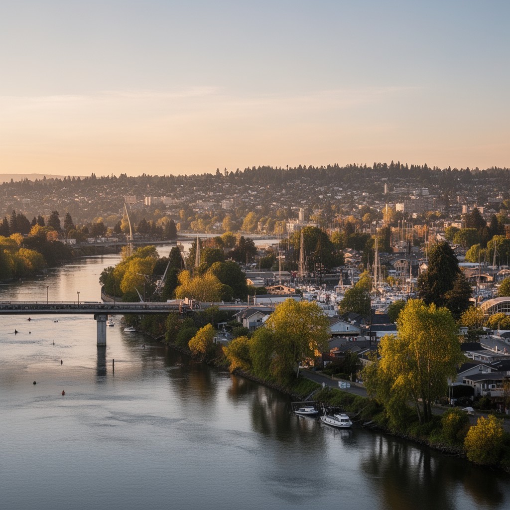 AI-generated illustration of Gladstone, Oregon
