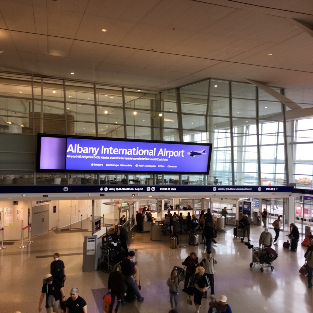 AI-generated illustration of Albany International Airport