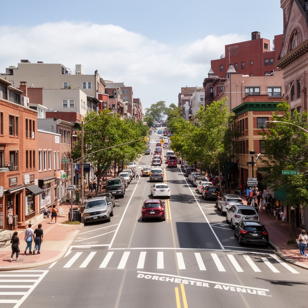 AI-generated illustration of Dorchester Avenue