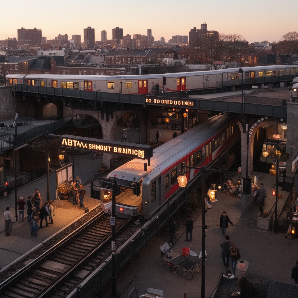 AI-generated illustration of MBTA Ashmont Branch