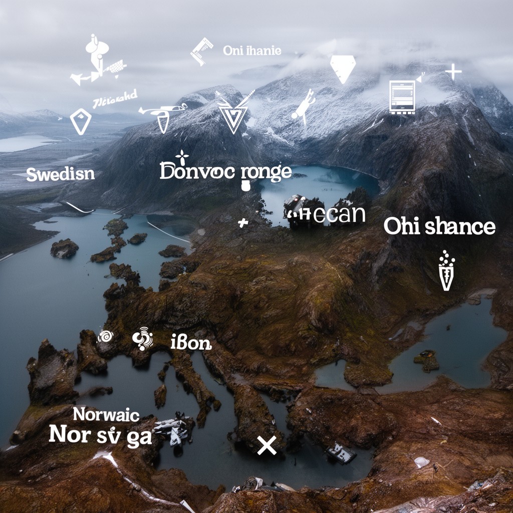 AI-generated illustration of Nordic countries