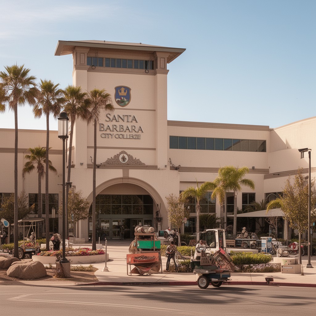 AI-generated illustration of Santa Barbara City College