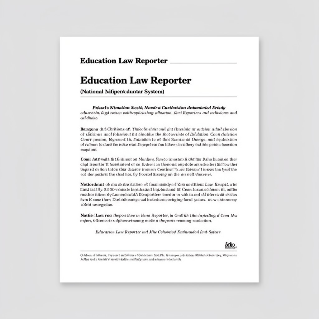 AI-generated illustration of Education Law Reporter