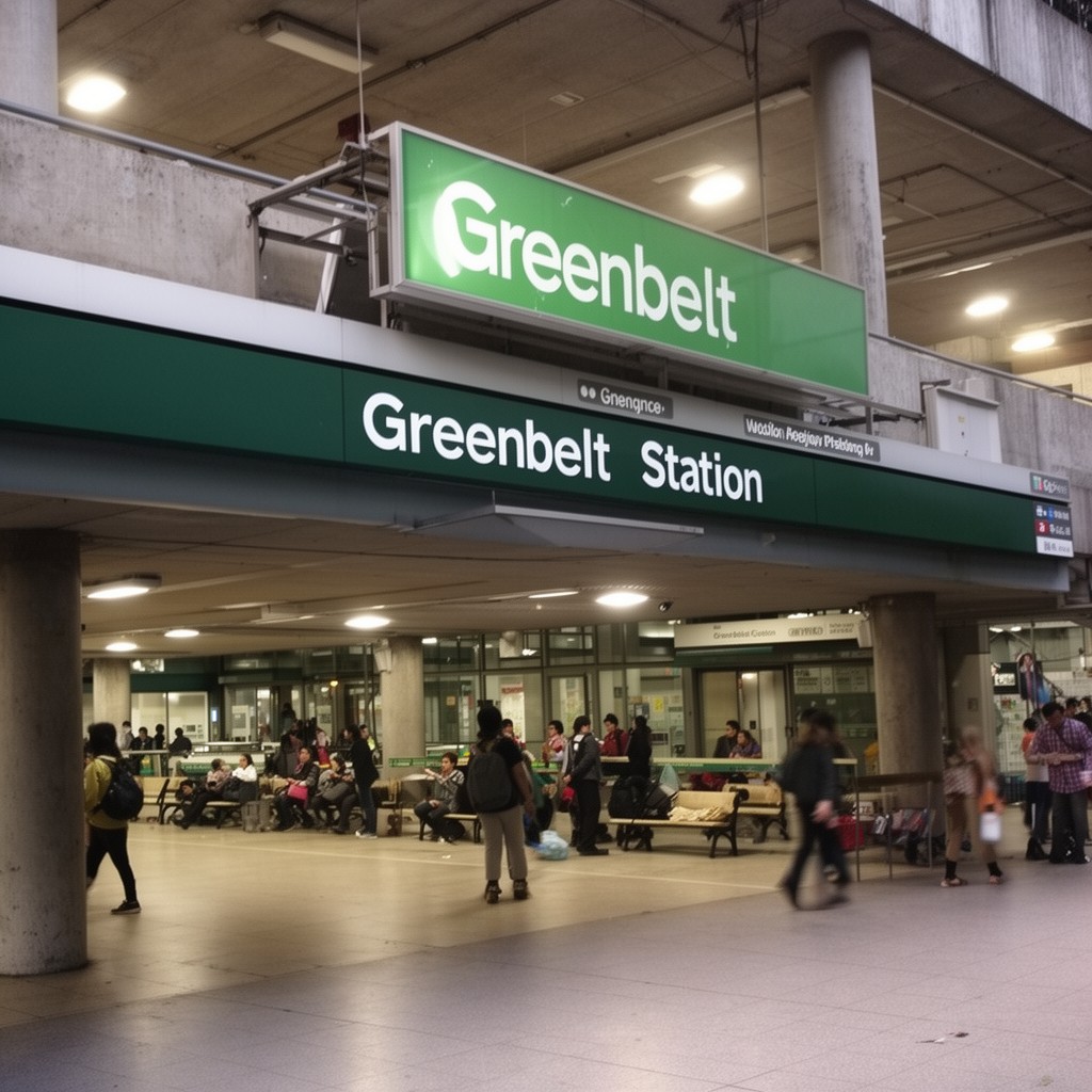 AI-generated illustration of Greenbelt station