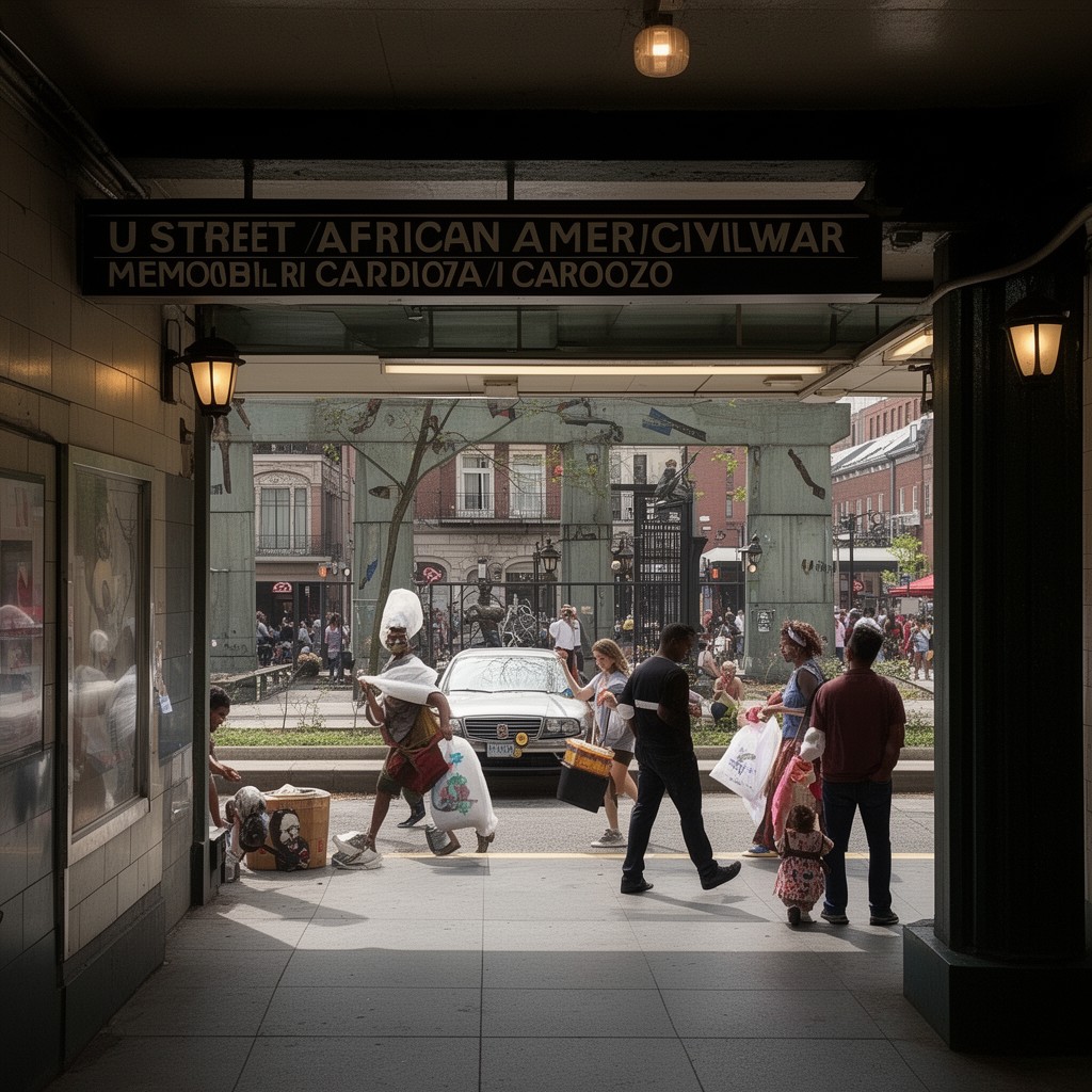AI-generated illustration of U Street/African-Amer Civil War Memorial/Cardozo station