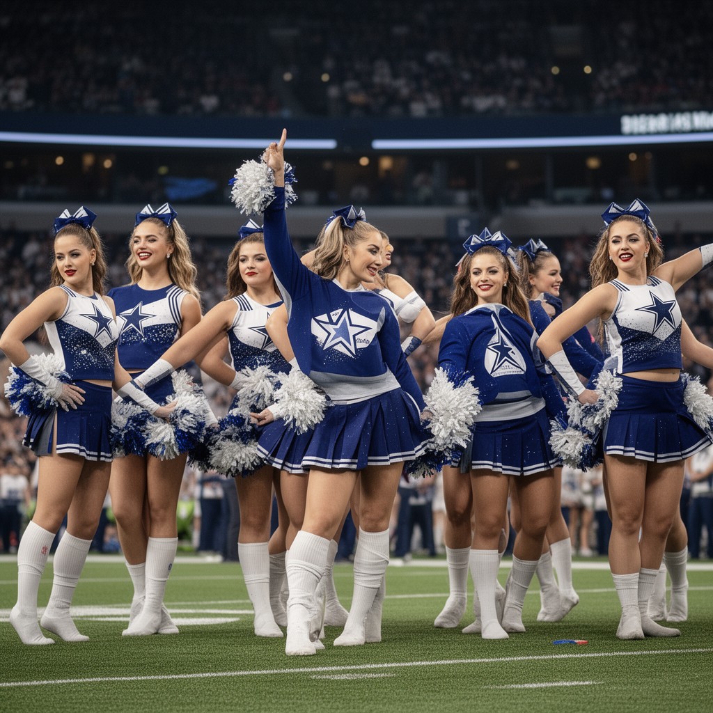 AI-generated illustration of Dallas Cowboys Cheerleaders