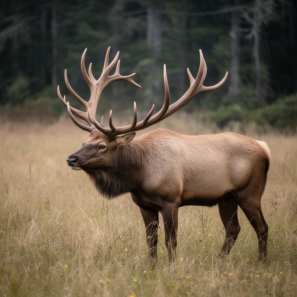 AI-generated illustration of Roosevelt elk
