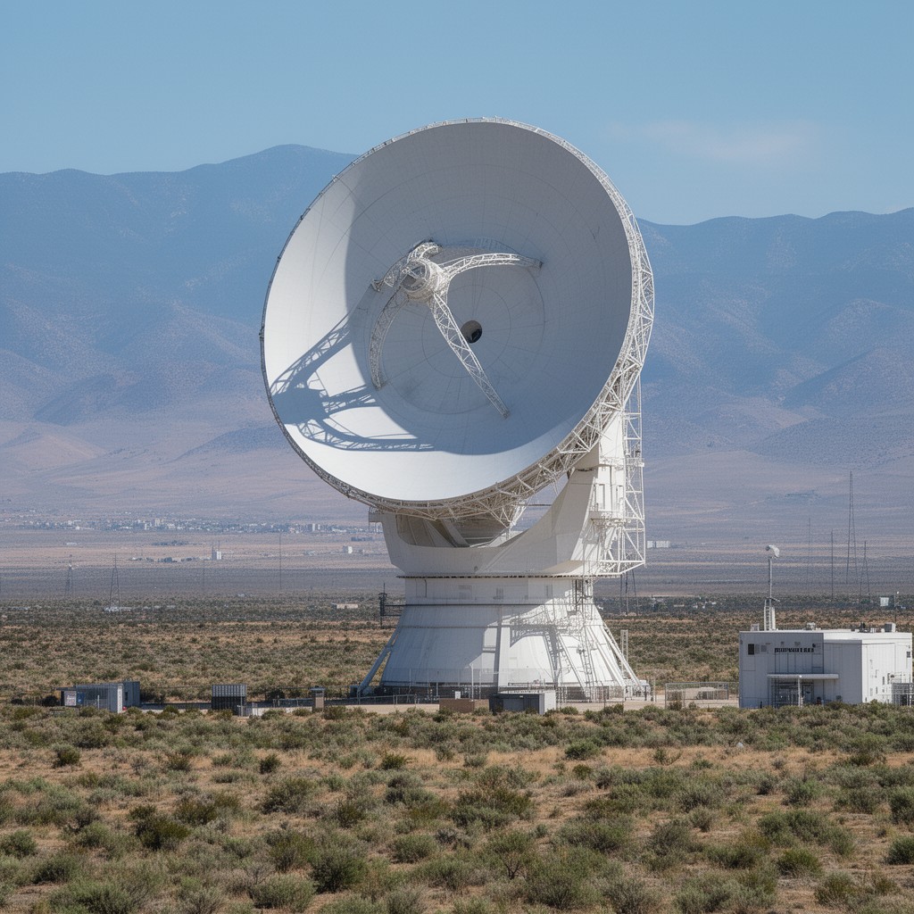 AI-generated illustration of Owens Valley Radio Observatory