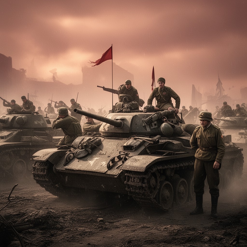 AI-generated illustration of Red Army Western Front