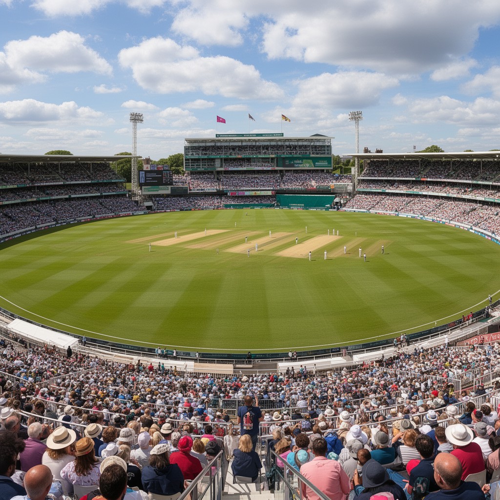AI-generated illustration of Edgbaston Cricket Ground