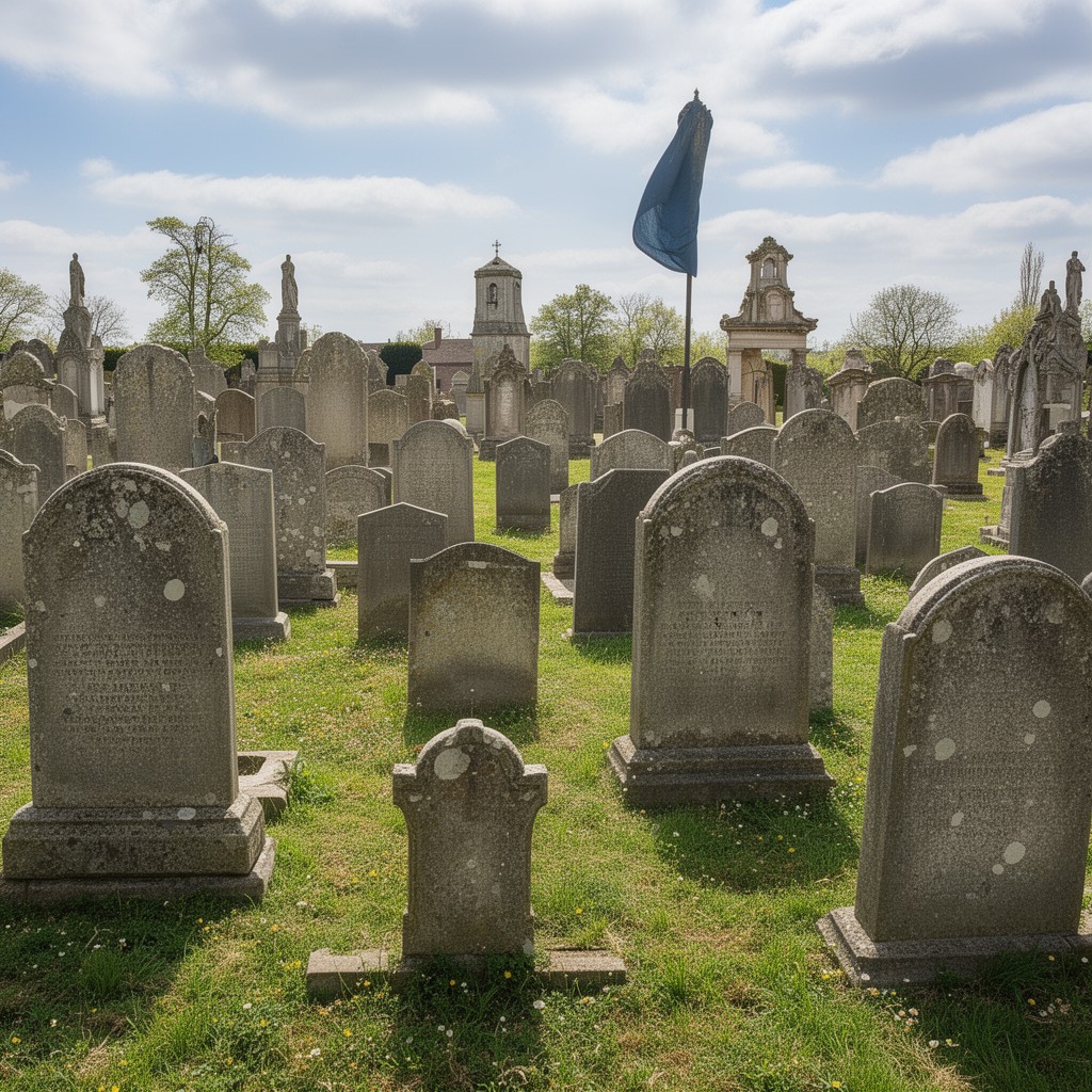 AI-generated illustration of Ascension Parish Burial Ground, Cambridge