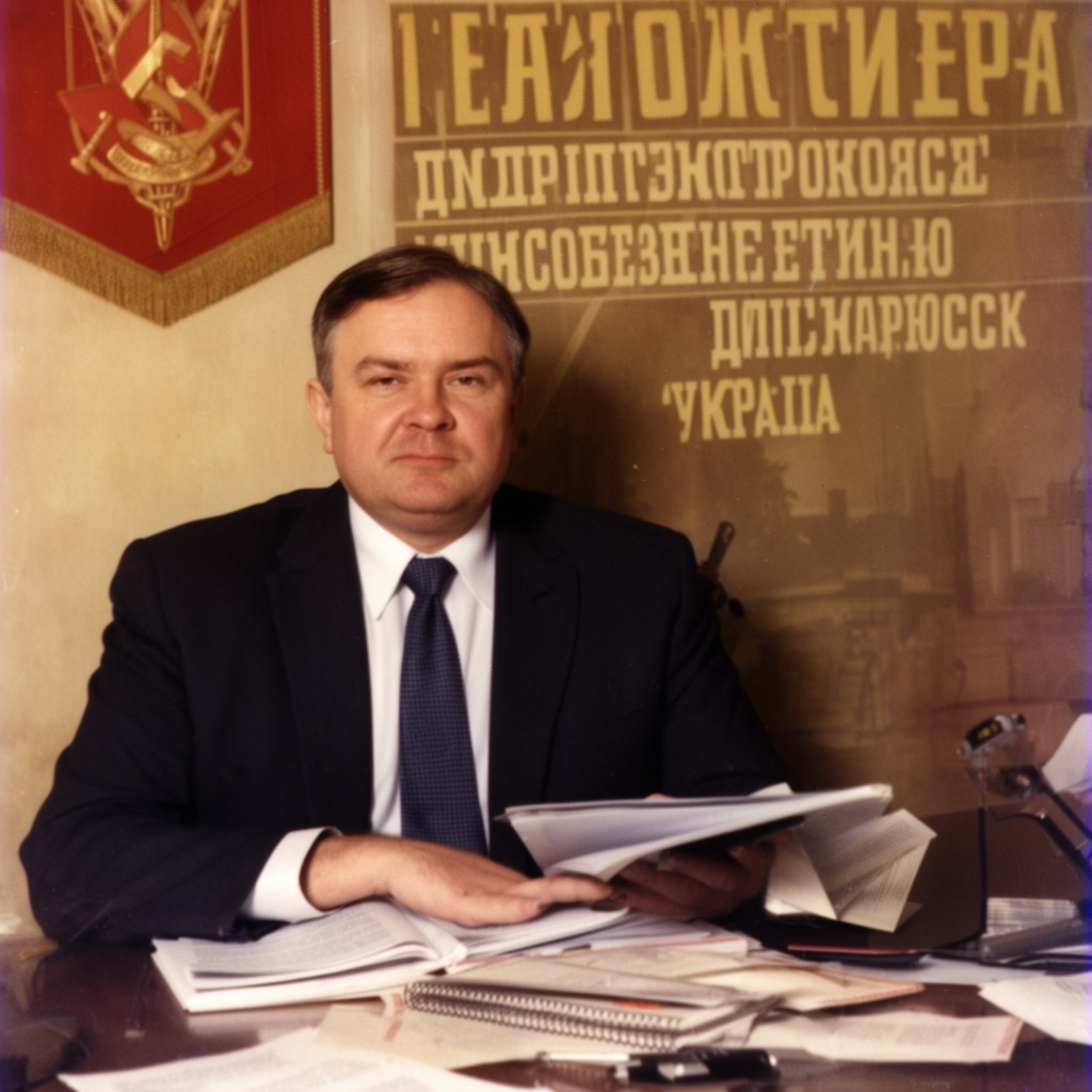 AI-generated illustration of First Secretary of the Dnipropetrovsk Regional Committee of the Communist Party of Ukraine