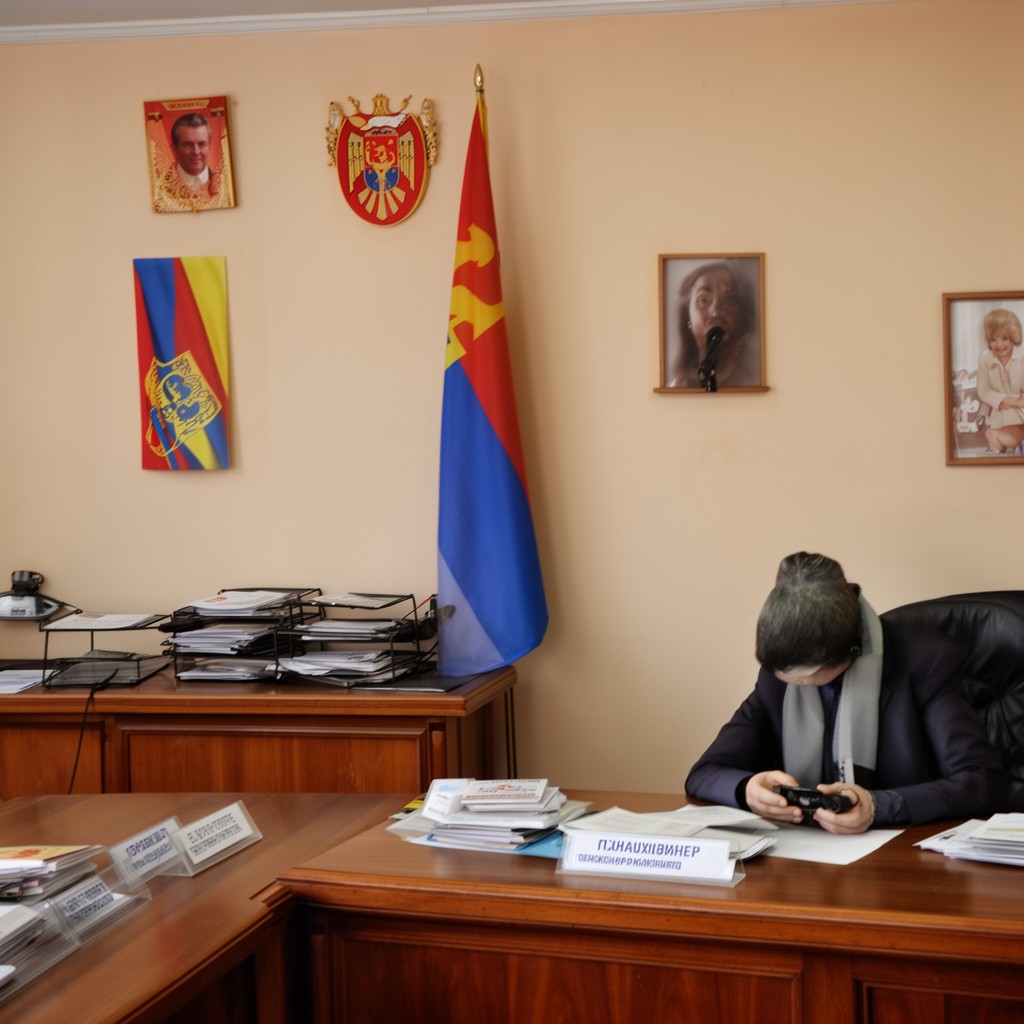 AI-generated illustration of First Secretary of the Communist Party of Moldavia