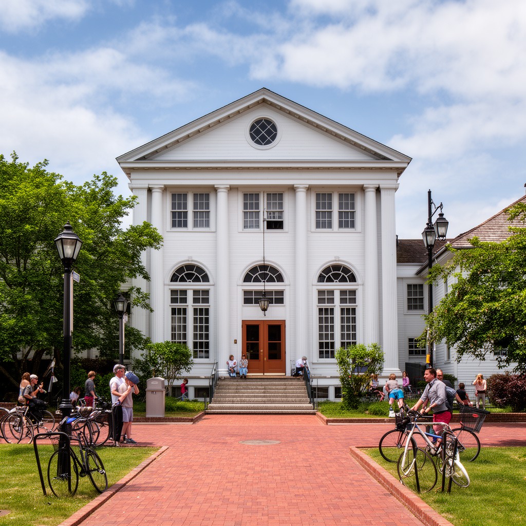 AI-generated illustration of Edgartown Town Hall