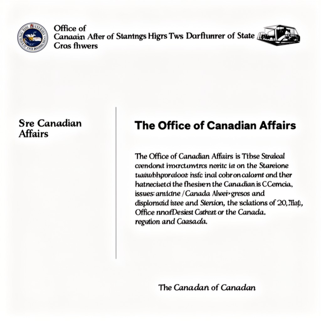AI-generated illustration of Office of Canadian Affairs