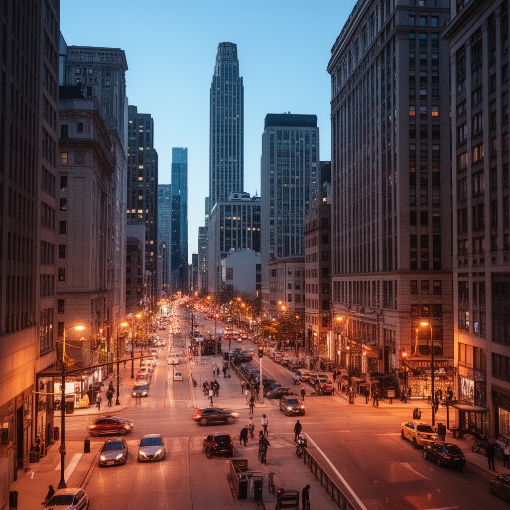 AI-generated illustration of Chicago Landmark