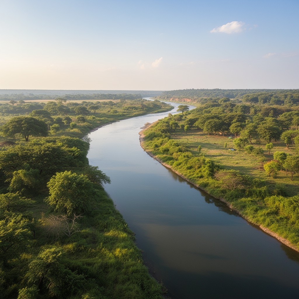 AI-generated illustration of Gambia River