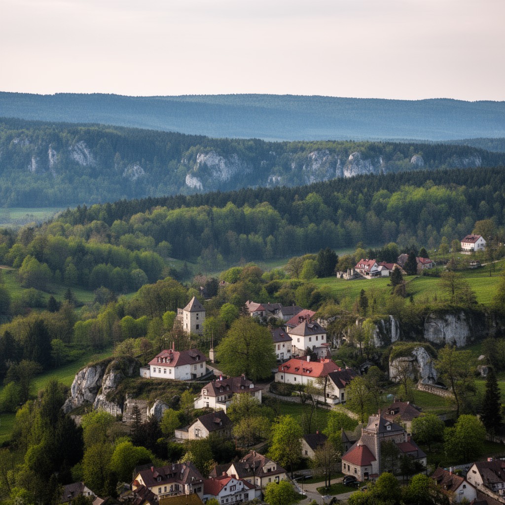 AI-generated illustration of Silesian–Cracow Upland
