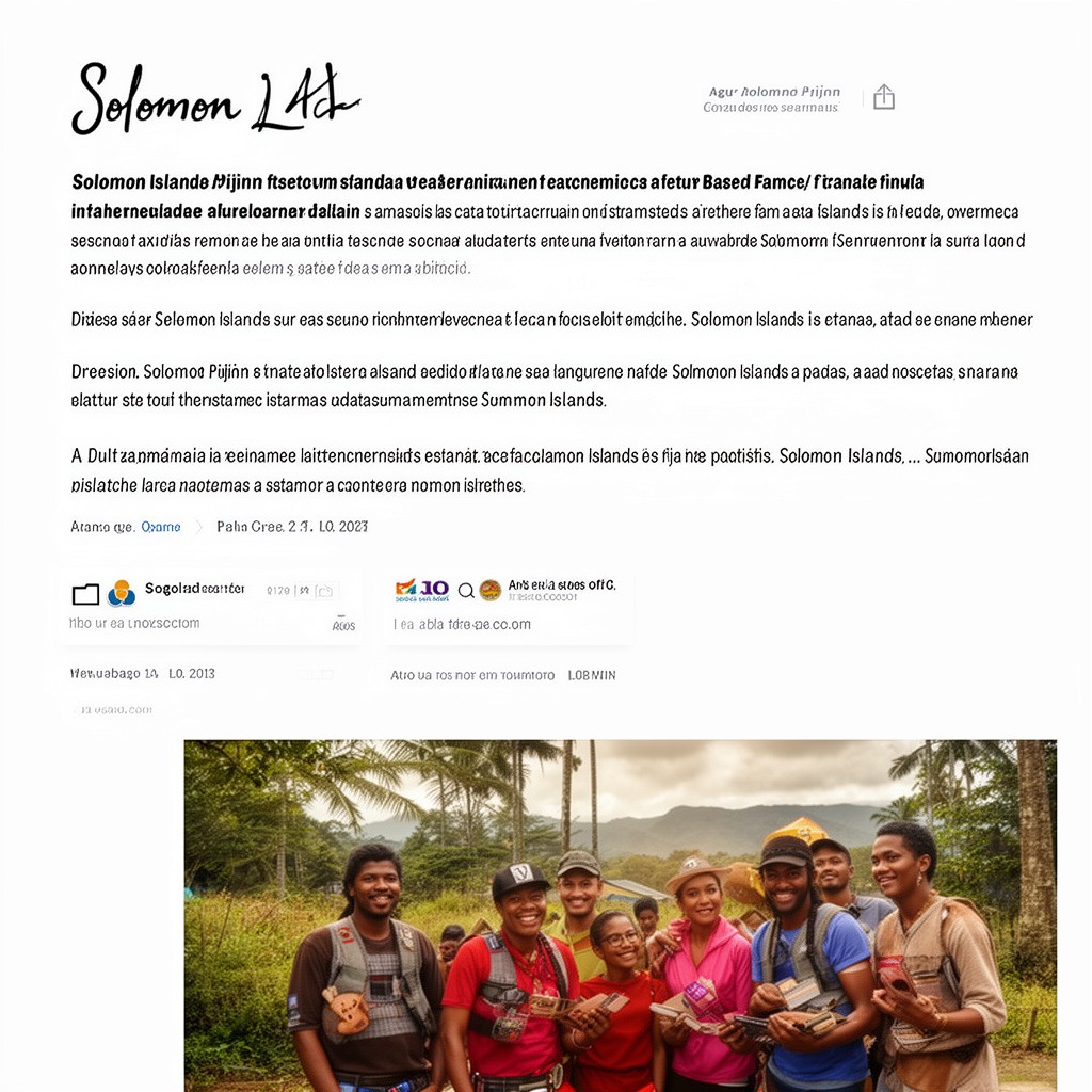 AI-generated illustration of Solomon Islands Pijin