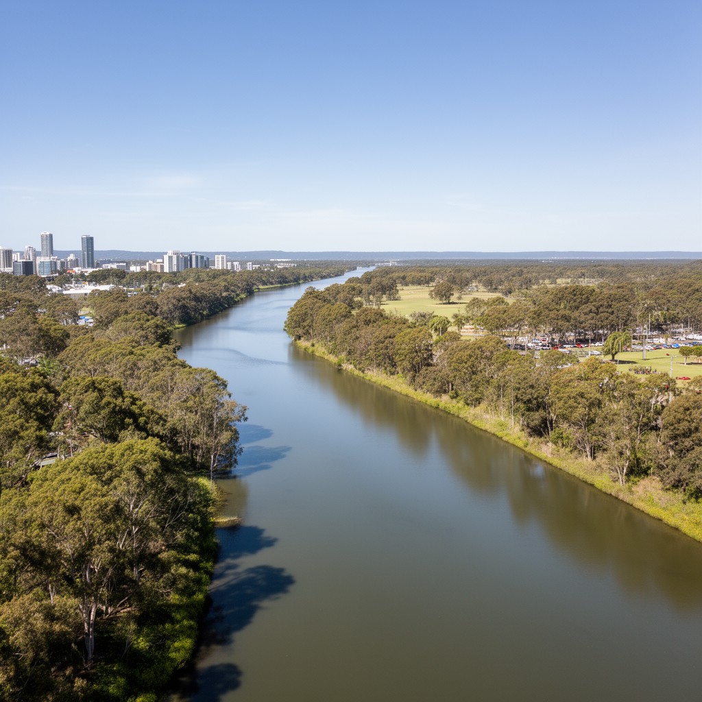 AI-generated illustration of Nerang River