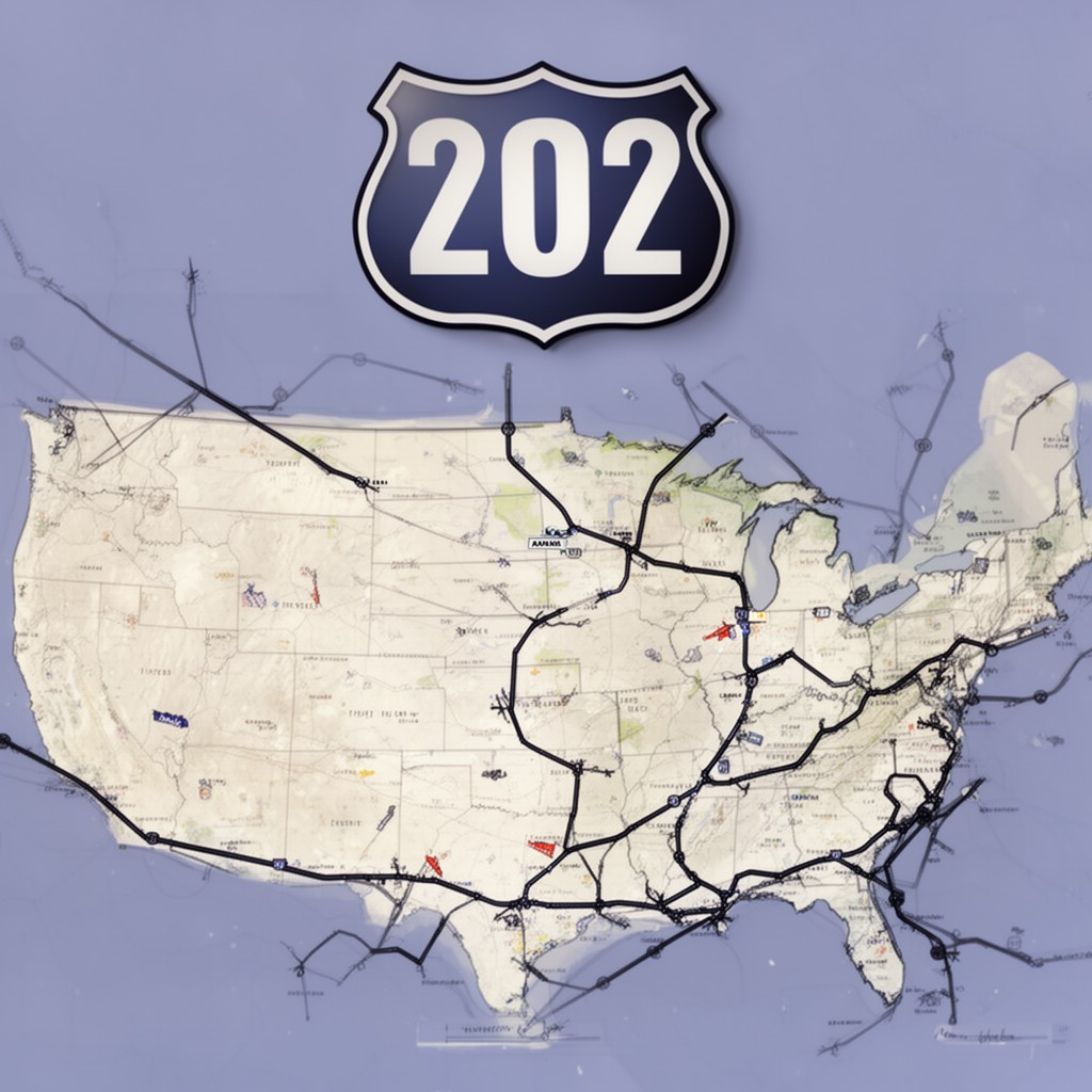 AI-generated illustration of U.S. Route 202