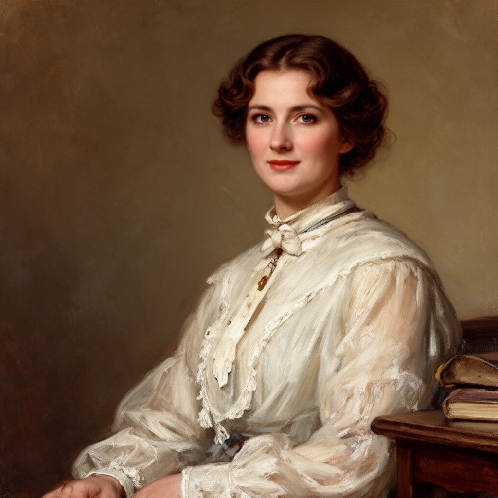 AI-generated illustration of Amy Catherine Robbins