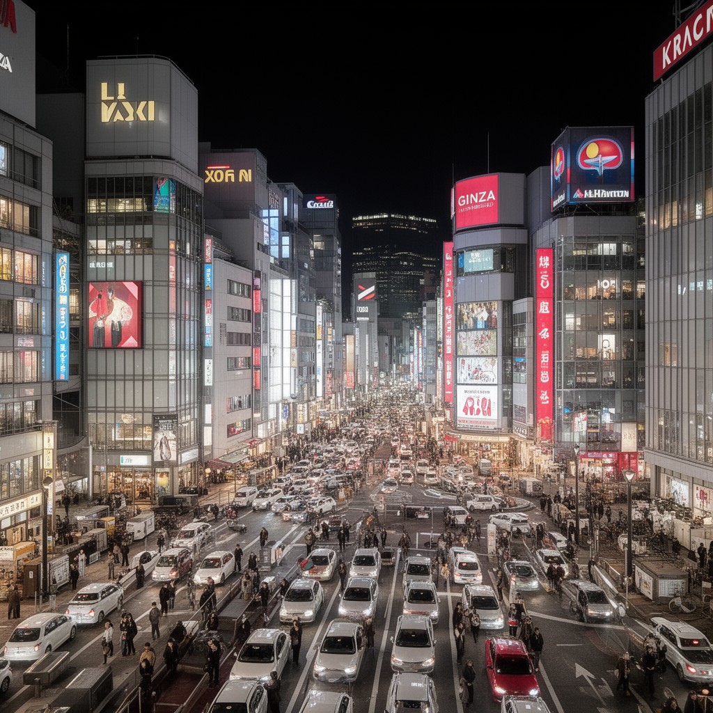 AI-generated illustration of Ginza