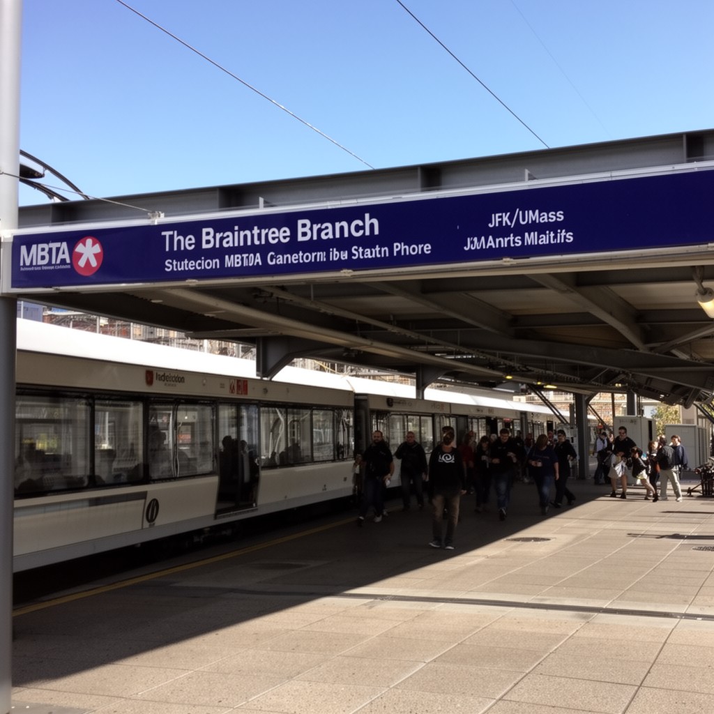 AI-generated illustration of MBTA Braintree Branch