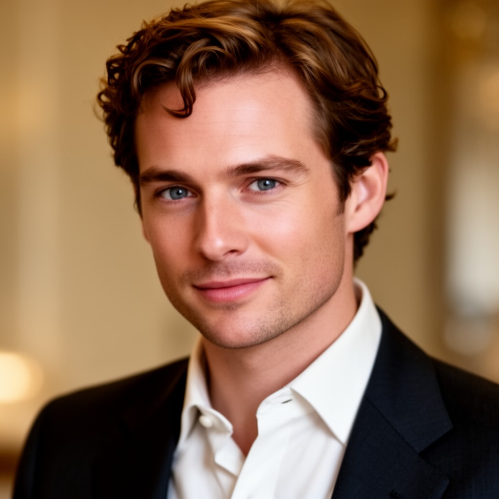 AI-generated illustration of Matthew Goode