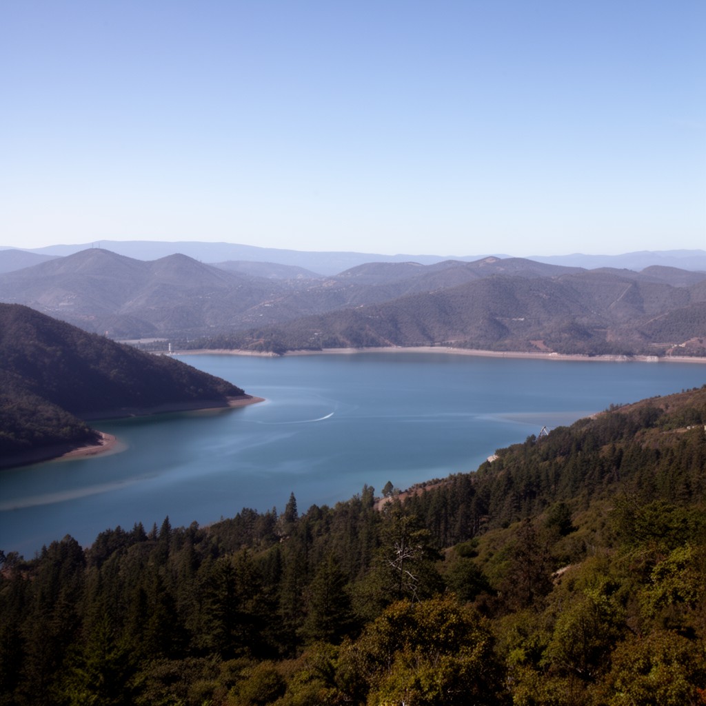 AI-generated illustration of Crystal Springs Reservoir