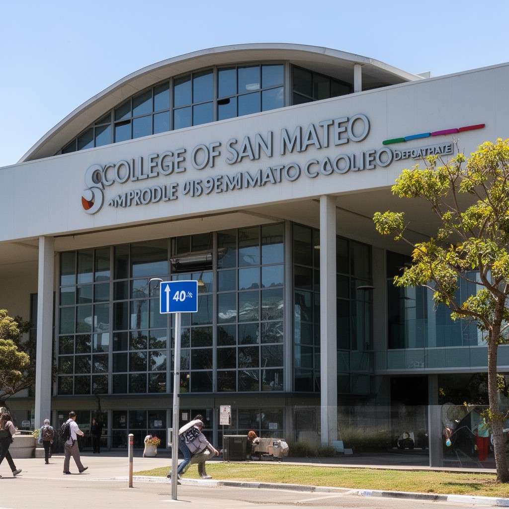 AI-generated illustration of College of San Mateo