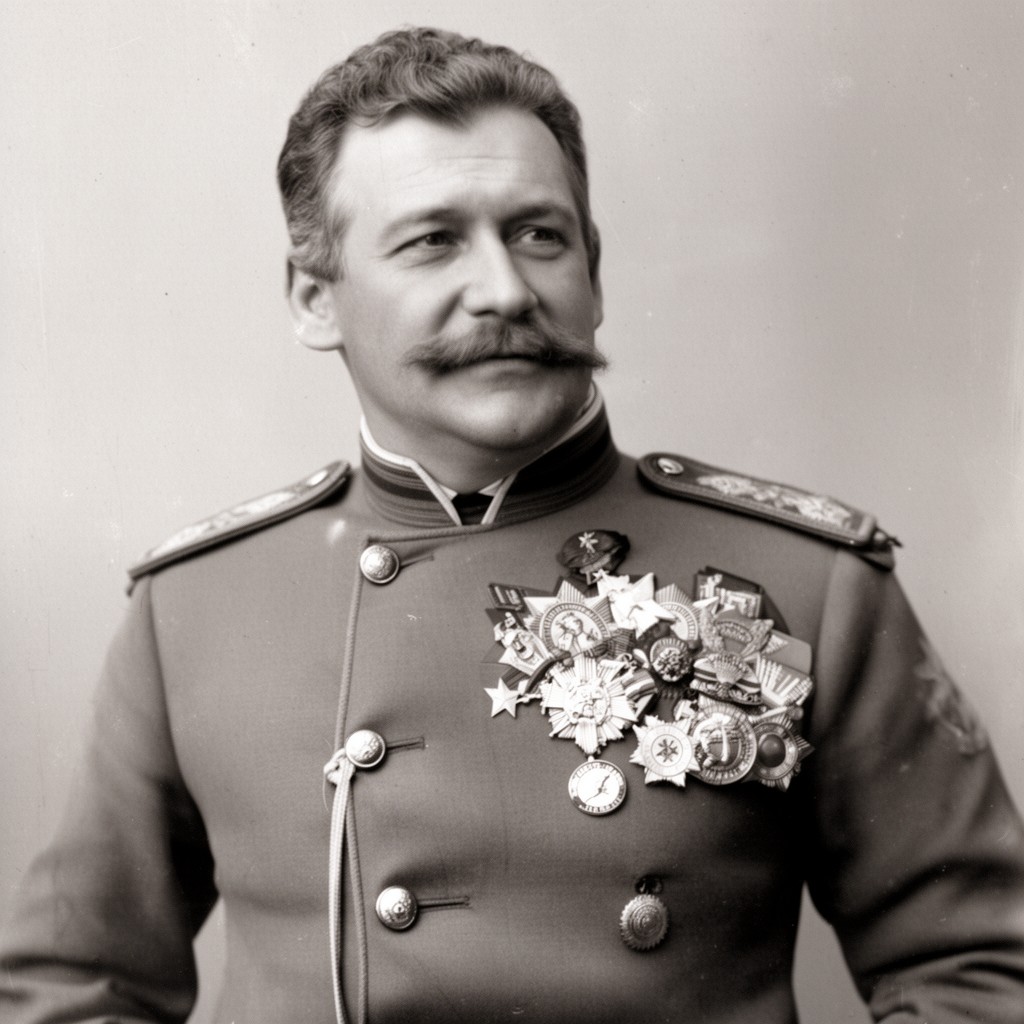 AI-generated illustration of Zinovy Rozhestvensky
