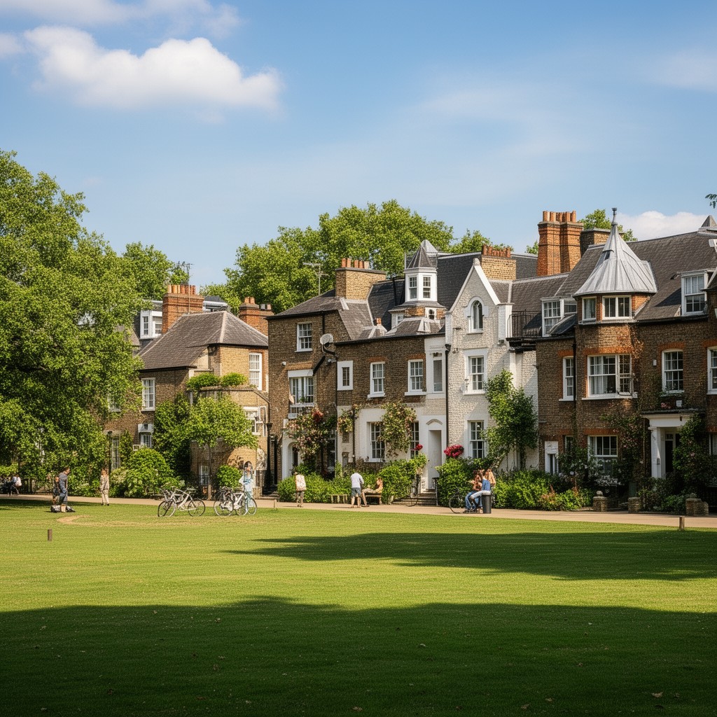 AI-generated illustration of Kew Green