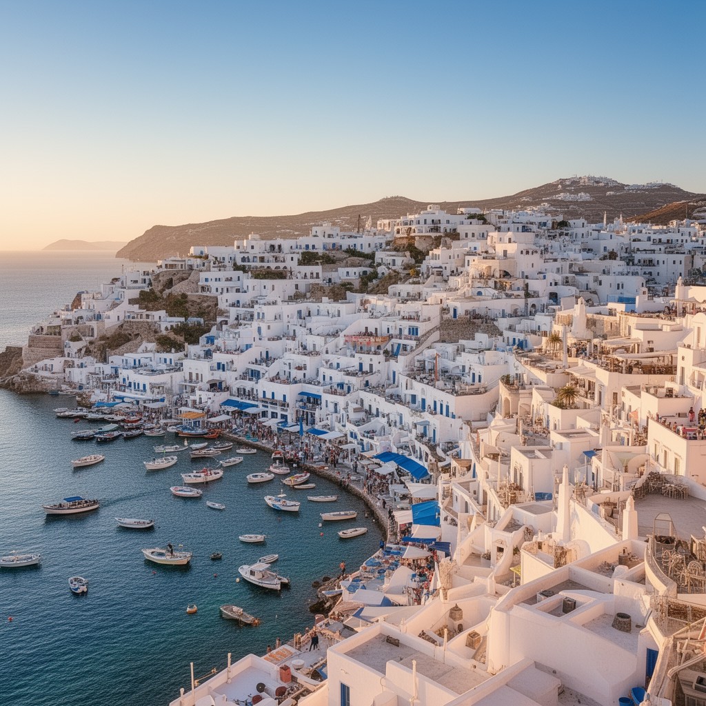AI-generated illustration of Mykonos