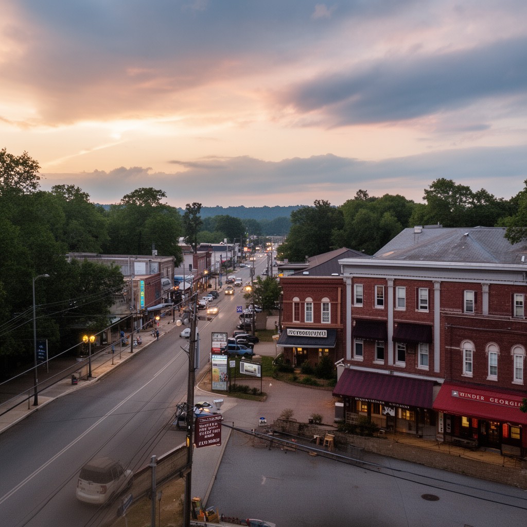 AI-generated illustration of Winder, Georgia