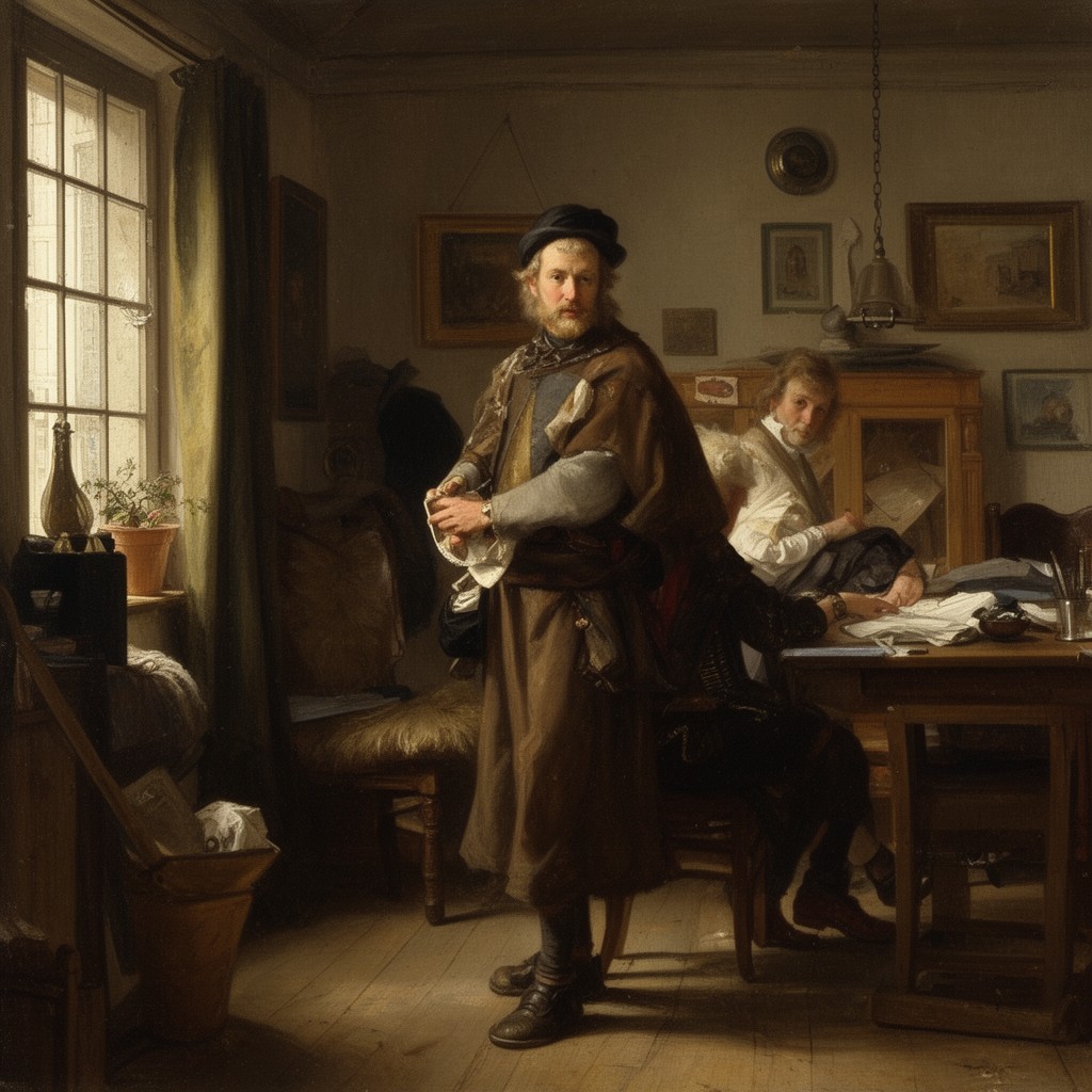 AI-generated illustration of Pieter de Hooch