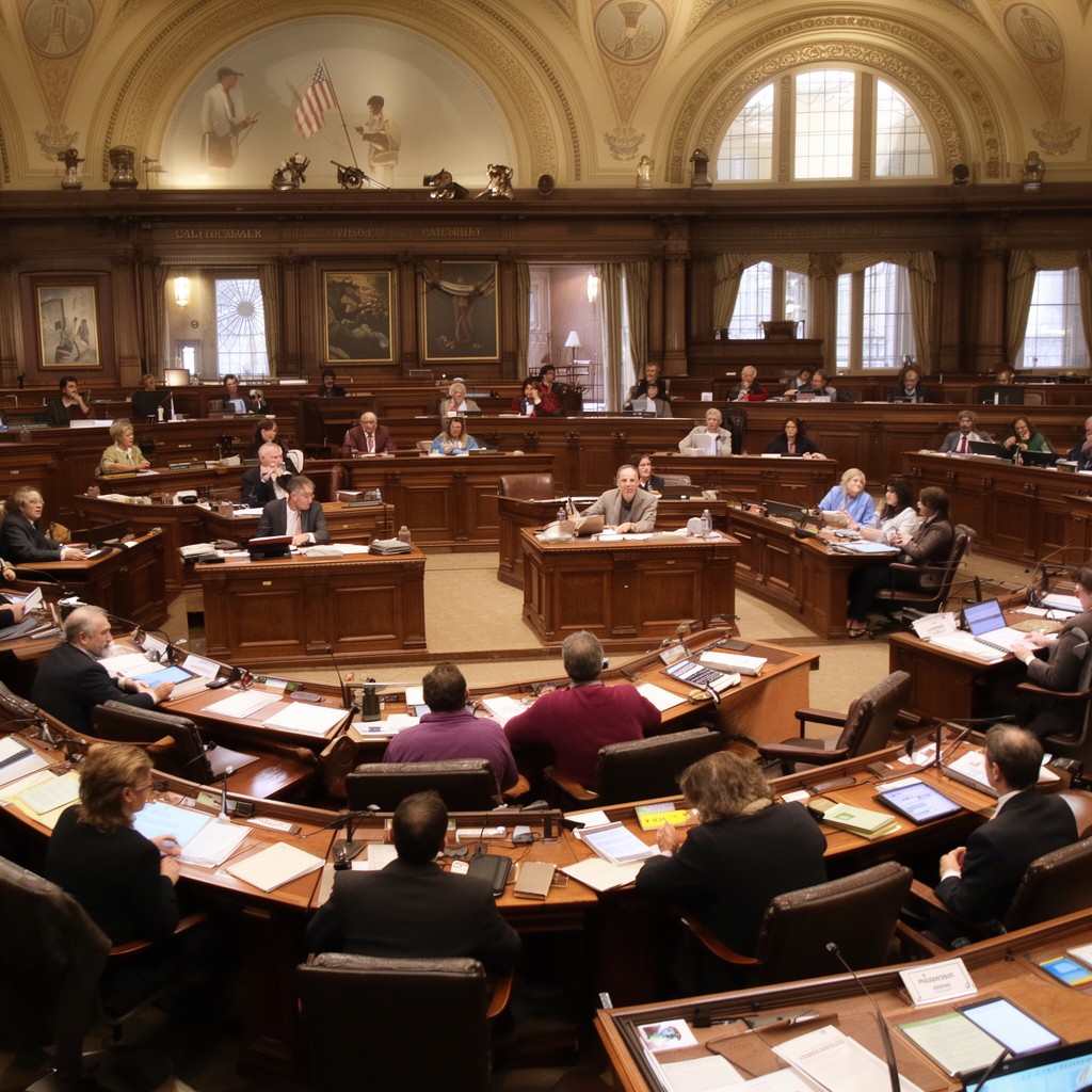 AI-generated illustration of California State Assembly