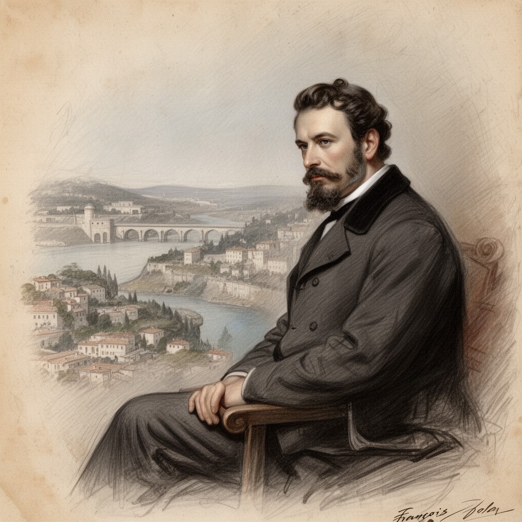 AI-generated illustration of François Zola