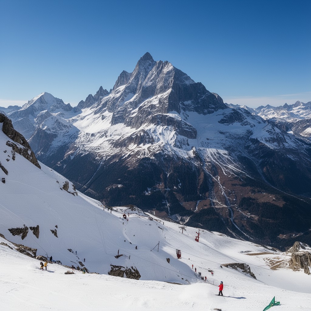 AI-generated illustration of Grands Montets