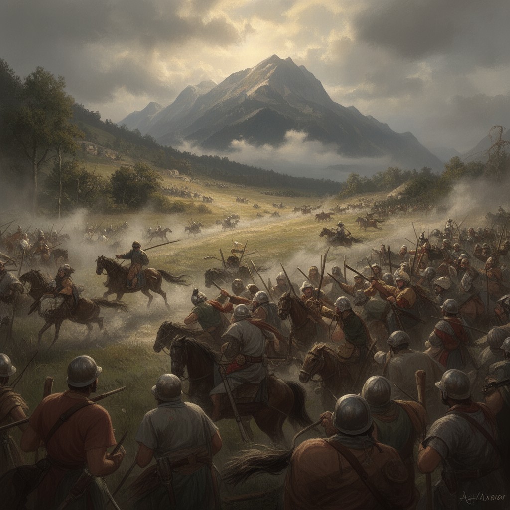 AI-generated illustration of Battle of the Ticinus