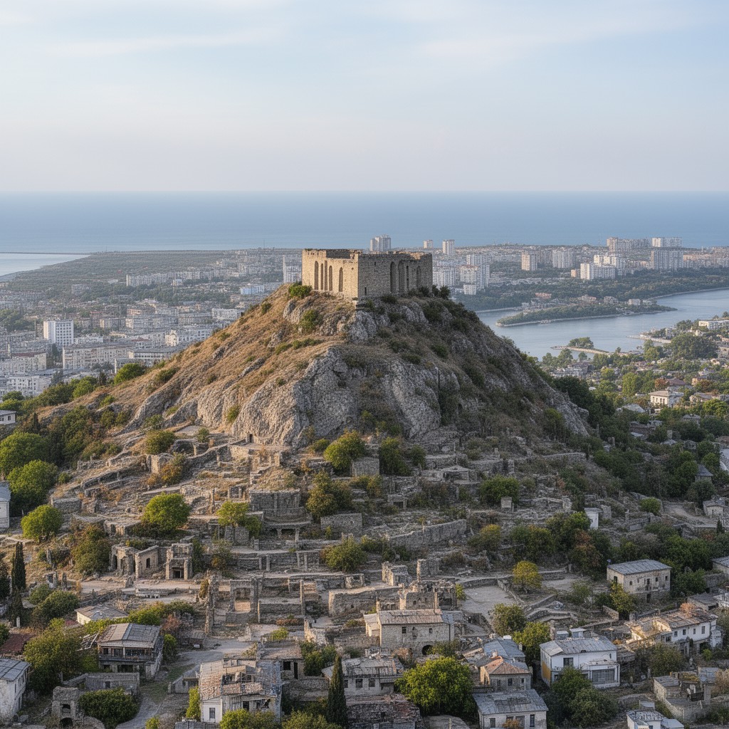 AI-generated illustration of Mount Mithridat