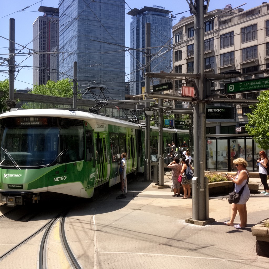 AI-generated illustration of METRO Green Line