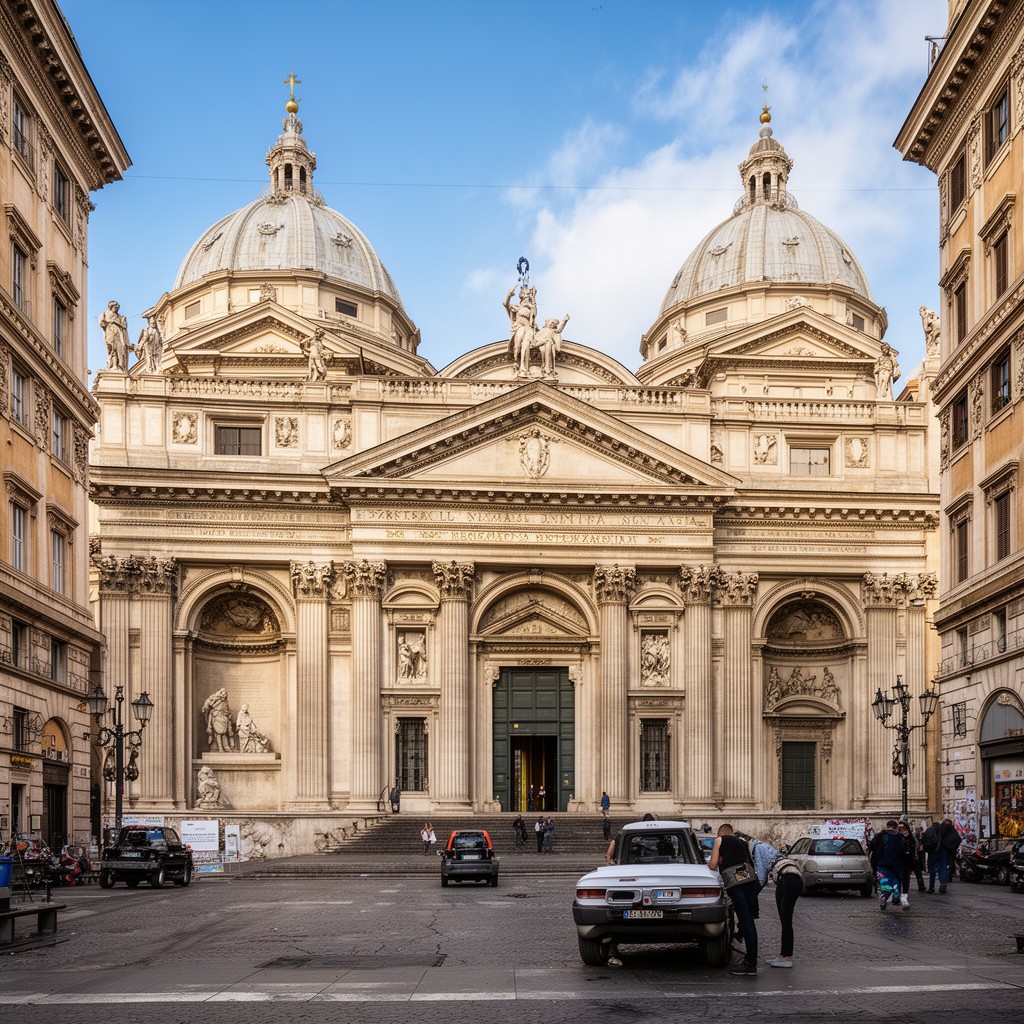 AI-generated illustration of Basilica of Santa Maria in Via Lata