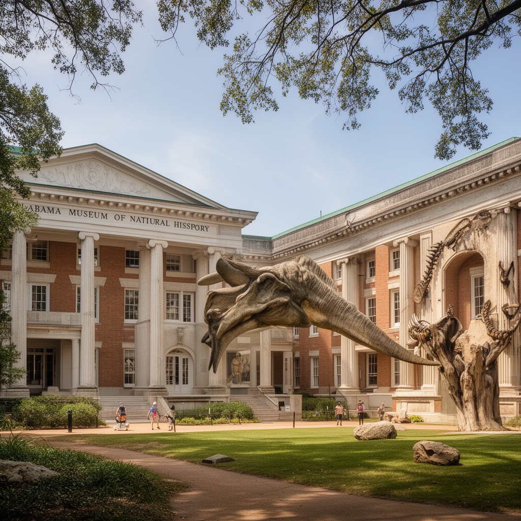AI-generated illustration of Alabama Museum of Natural History