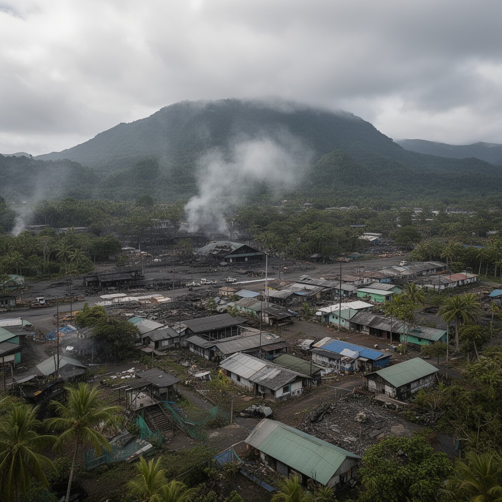 AI-generated illustration of Rabaul