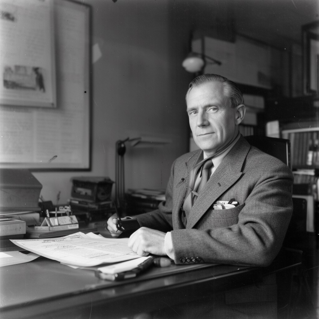 AI-generated illustration of Leslie Richard Groves Sr.