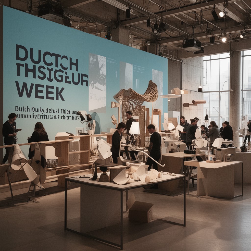 AI-generated illustration of Dutch Design Week