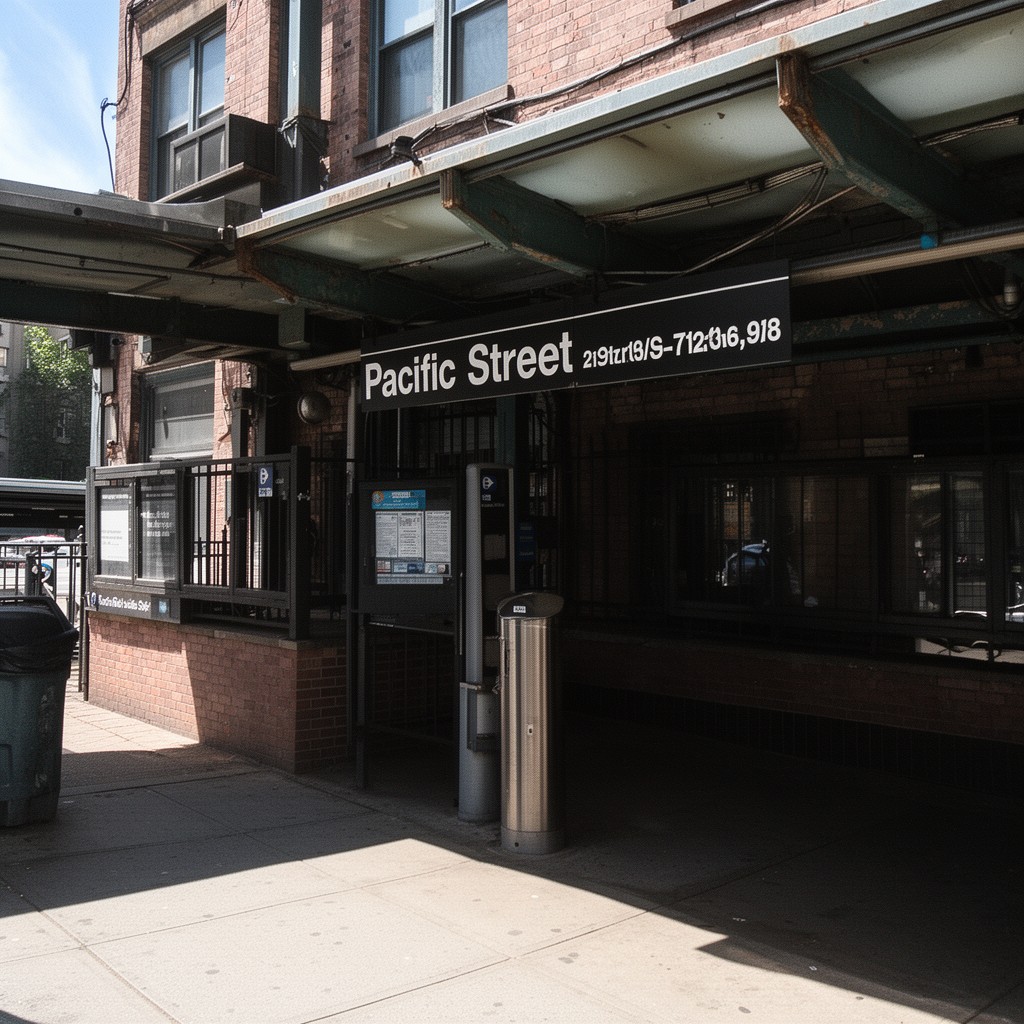 AI-generated illustration of Pacific Street (former station name area)
