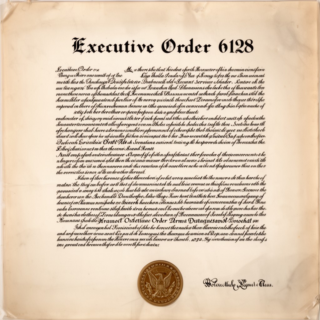 AI-generated illustration of Executive Order 6128